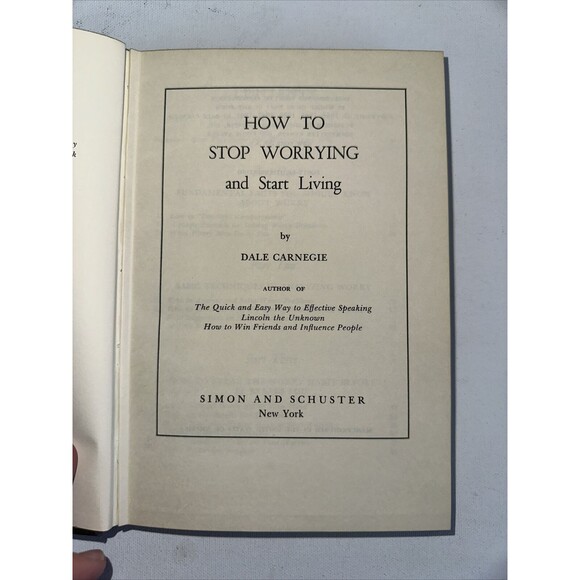 How to Stop Worrying and Start Living Dale Carnegie 48th Printing Hardcover - Picture 4 of 16